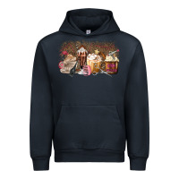 Navy Hair Dresser Coffee Cups Urban Hoodie - MaliasSmallBusiness
