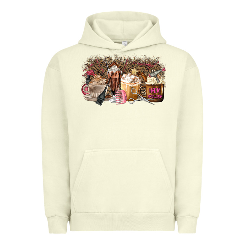 Hair Dresser Coffee Cups Urban Hoodie by MaliasSmallBusiness | Teevron