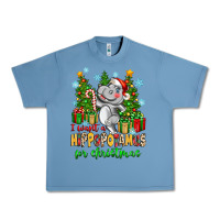 Pebble Blue i want a hippopotamus for christmas Urban Heavy Tee - Zillion Design Studio