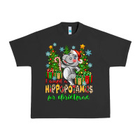 Pigment Black i want a hippopotamus for christmas Urban Heavy Tee - Zillion Design Studio