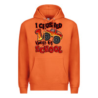 Carrot i crushed 100 days of school monster truck Premium Hoodie - MaliasSmallBusiness