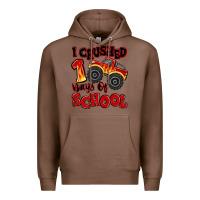 Chestnut i crushed 100 days of school monster truck Premium Hoodie - MaliasSmallBusiness