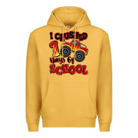 Mustard i crushed 100 days of school monster truck Premium Hoodie - MaliasSmallBusiness