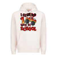 Pale Pink i crushed 100 days of school monster truck Premium Hoodie - MaliasSmallBusiness