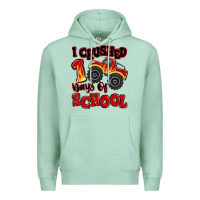 Seafoam i crushed 100 days of school monster truck Premium Hoodie - MaliasSmallBusiness