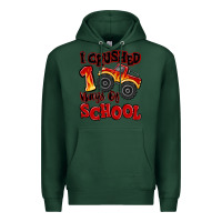Sports Green i crushed 100 days of school monster truck Premium Hoodie - MaliasSmallBusiness