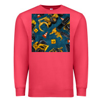 Cardinal construction vehicles seamless pattern Premium Sweatshirt - BundleAndBundleShop