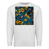 Oatmeal Heather construction vehicles seamless pattern Premium Sweatshirt - BundleAndBundleShop