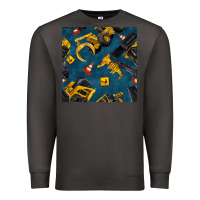 Smoke construction vehicles seamless pattern Premium Sweatshirt - BundleAndBundleShop