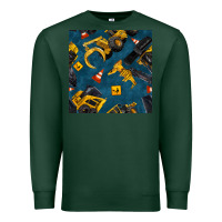 Sports Green construction vehicles seamless pattern Premium Sweatshirt - BundleAndBundleShop