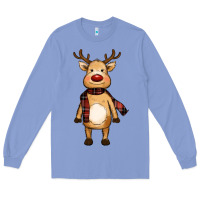 Colony Blue cute reindeer Long Sleeve Tee - RanaPortraitStore