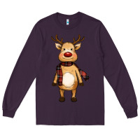 Plum cute reindeer Long Sleeve Tee - RanaPortraitStore