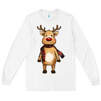 White cute reindeer Long Sleeve Tee - RanaPortraitStore