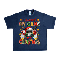 Navy i paused my game for christmas Urban Heavy Tee - Zillion Design Studio