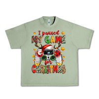 Oil Green i paused my game for christmas Urban Heavy Tee - Zillion Design Studio