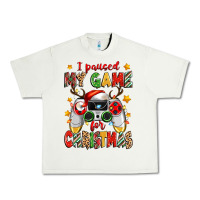 Pistachio i paused my game for christmas Urban Heavy Tee - Zillion Design Studio