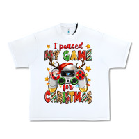 White i paused my game for christmas Urban Heavy Tee - Zillion Design Studio