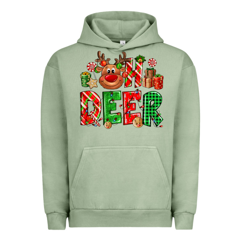 Oh Deer Reindeer Urban Hoodie by NancyCooperArtShop | Teevron