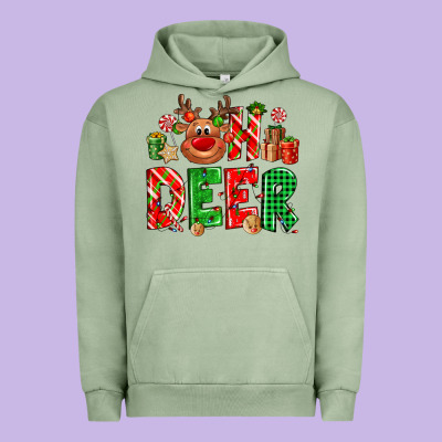 Oh Deer Reindeer Urban Hoodie Designed By Nancycooperartshop