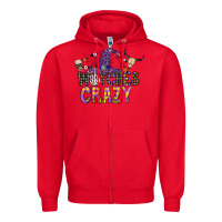 Red Witches Be Crazy Zipper Hoodie - CowhideDigitalArt