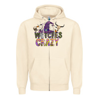 Sandshell Witches Be Crazy Zipper Hoodie - CowhideDigitalArt