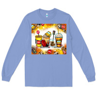 Colony Blue bus driver coffee cups Long Sleeve Tee - Zillion Design Studio
