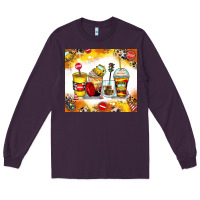 Plum bus driver coffee cups Long Sleeve Tee - Zillion Design Studio