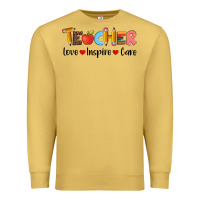 Antique Gold teacher love inspıre care wıth  and pen Premium Sweatshirt - Artiststas