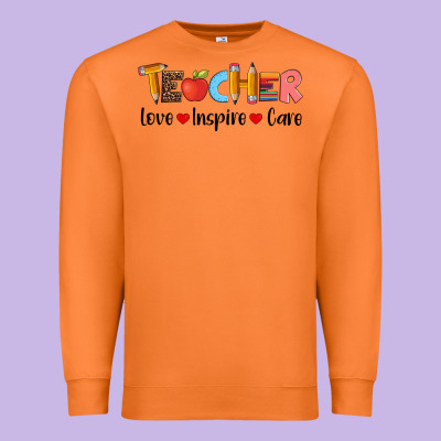 Teacher Love Inspıre Care Wıth  And Pen Premium Sweatshirt Designed By Artiststas