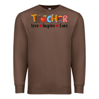 Chestnut teacher love inspıre care wıth  and pen Premium Sweatshirt - Artiststas