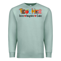 Seafoam teacher love inspıre care wıth  and pen Premium Sweatshirt - Artiststas