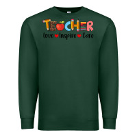Sports Green teacher love inspıre care wıth  and pen Premium Sweatshirt - Artiststas