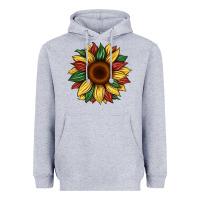 Heather Grey juneteenth sunflower Heavyweight Hoodie - Artiststas