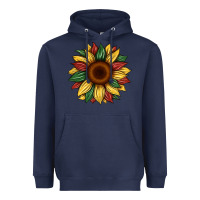 Navy juneteenth sunflower Heavyweight Hoodie - Artiststas