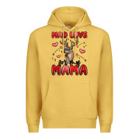 Antique Gold mad love for my mama Premium Hoodie - MaliasSmallBusiness