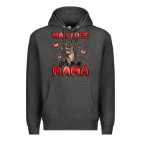 Charcoal Heather mad love for my mama Premium Hoodie - MaliasSmallBusiness