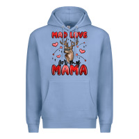 Colony Blue mad love for my mama Premium Hoodie - MaliasSmallBusiness