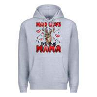 Heather Grey mad love for my mama Premium Hoodie - MaliasSmallBusiness