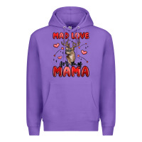 Purple mad love for my mama Premium Hoodie - MaliasSmallBusiness