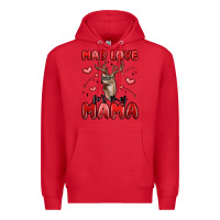 Red mad love for my mama Premium Hoodie - MaliasSmallBusiness