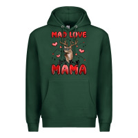 Sports Green mad love for my mama Premium Hoodie - MaliasSmallBusiness