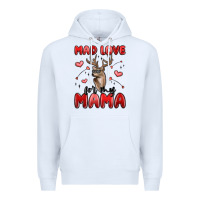 White mad love for my mama Premium Hoodie - MaliasSmallBusiness