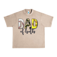 French Oak dad of both with softball and baseball Urban Heavy Tee - texasbilliewilder