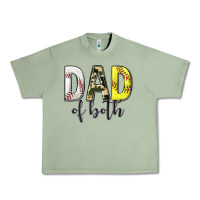 Oil Green dad of both with softball and baseball Urban Heavy Tee - texasbilliewilder