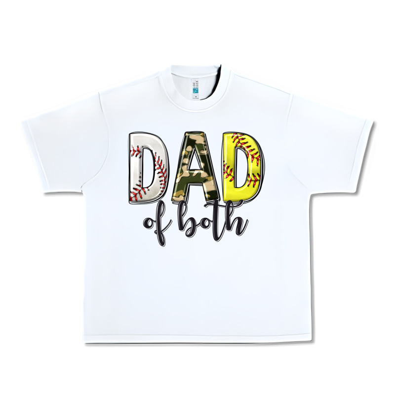 Dad Of Both With Softball And Baseball Urban Heavy Tee by texasbilliewilder | Teevron