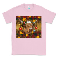 Bubblegum Pink christmas highland cow tumbler Classic Tee - RanaPortraitStore