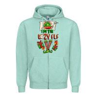 Seafoam im the lazy elf Zipper Hoodie - FaDigitalArtStudio