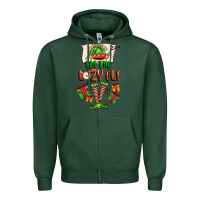 Sports Green im the lazy elf Zipper Hoodie - FaDigitalArtStudio