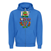 True Royal im the lazy elf Zipper Hoodie - FaDigitalArtStudio