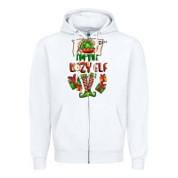White im the lazy elf Zipper Hoodie - FaDigitalArtStudio